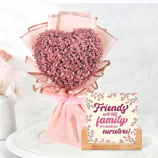 Personalized Pink Friendship Day Bouquet