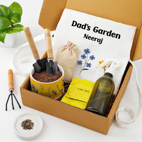 Personalized Plant-Lover Dad's Greenery Hamper