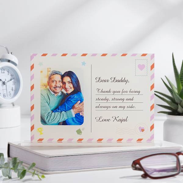 Personalized Postcard Acrylic Table Frame For Dad