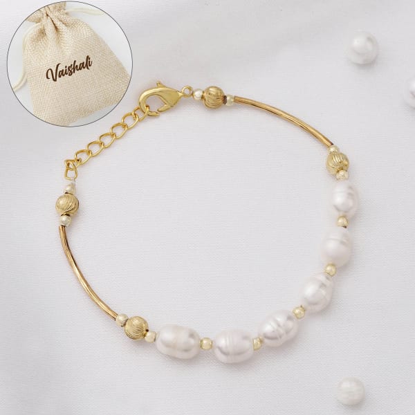 Personalized Potli And Zenia Pearl Bracelet