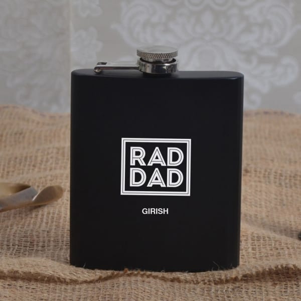Personalized Rad Dad Hip Flask