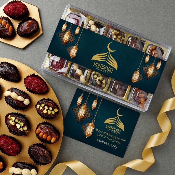 Personalized Ramadan Delicious Assorted Dates- Pack of 15