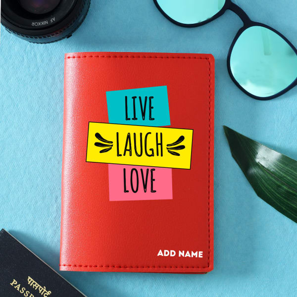 Personalized Red Passport Cover in Red