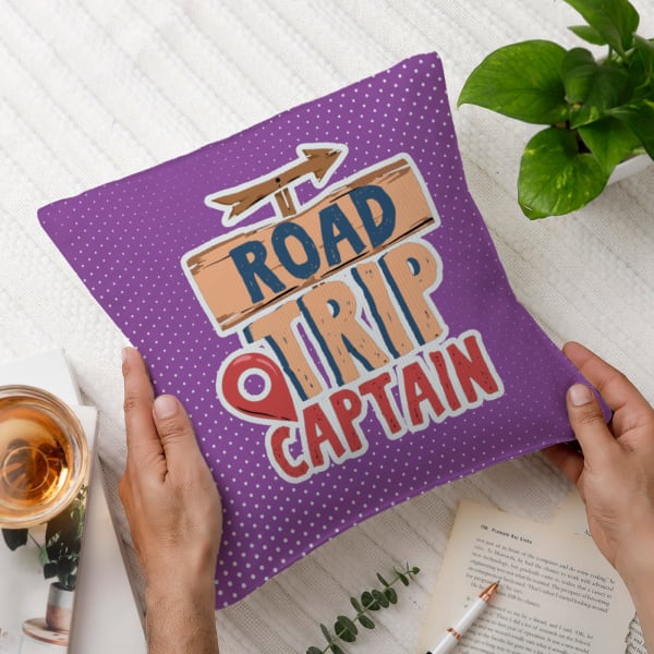 Personalized Road Trip Captain Cushion