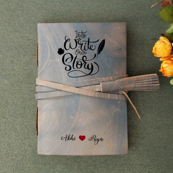 Personalized Romantic Leather Journal