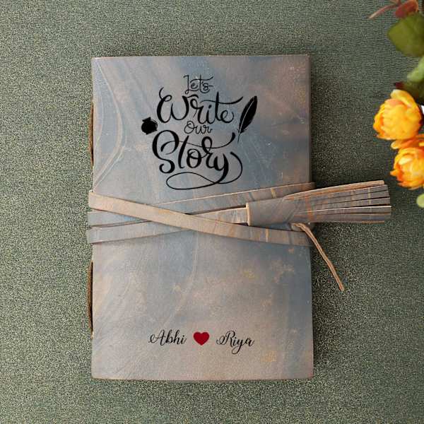 Personalized Romantic Leather Journal