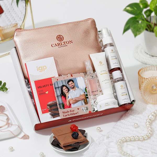 Personalized Rose Gold Radiance Anniversary Hamper