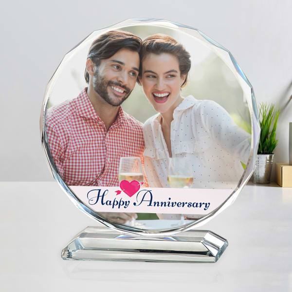 Personalized Round Crystal for Anniversary