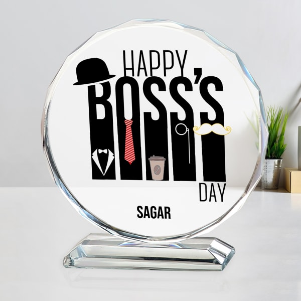 Personalized Round Crystal for Boss
