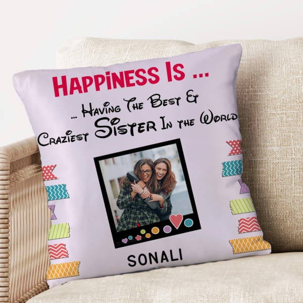 Personalized Satin Pillow for Sisters