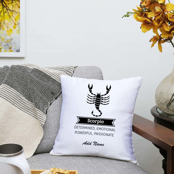 Personalized Scorpio Satin Zodiac Cushion
