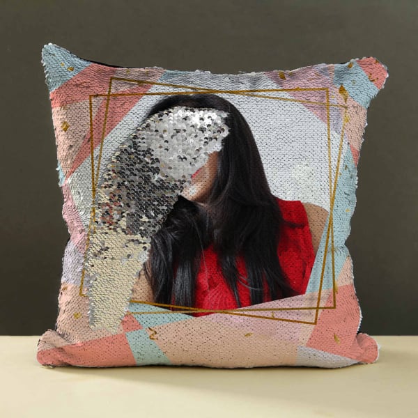 Personalized Sequin Cushion Gift/Send Home and Living Gifts Online
