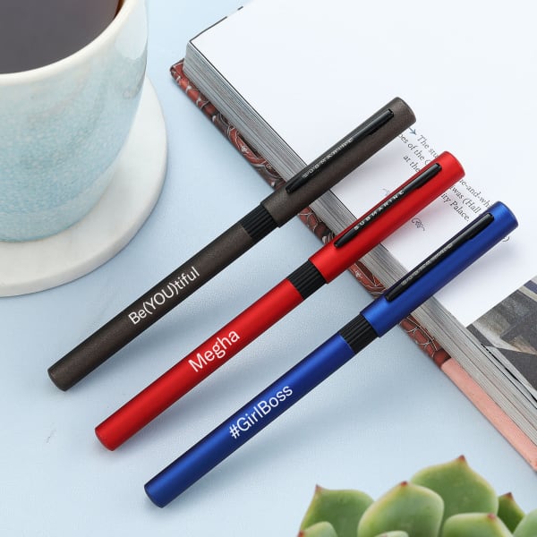 Personalized Set of Three Rollerball Pens
