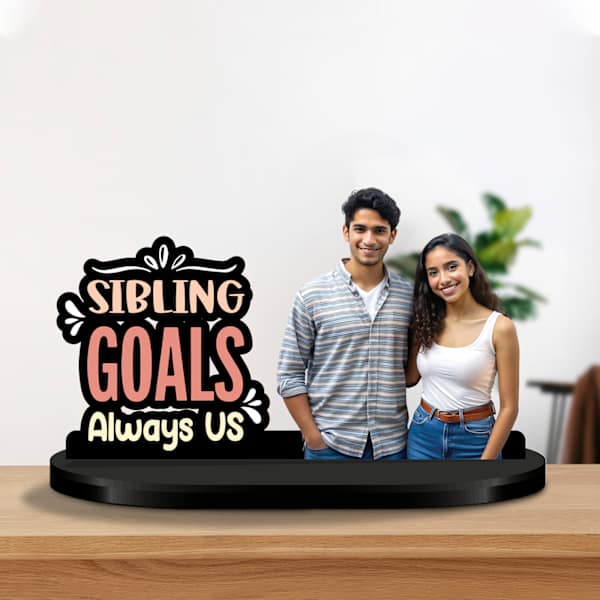 Personalized Sibling Goals Rakhi Caricature