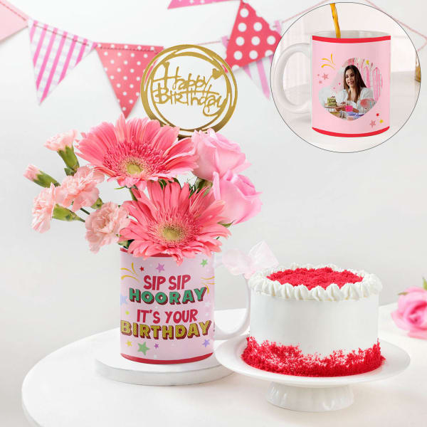 Personalized Sip Sip Hooray Birthday Combo