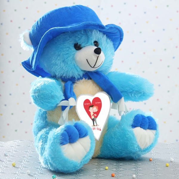 sky blue teddy bear