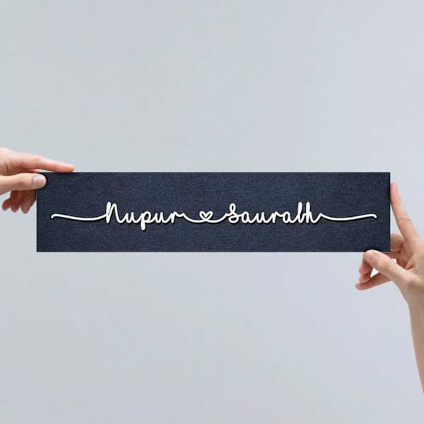 Personalized Sleek 3D Nameplate - Dark Navy Blue