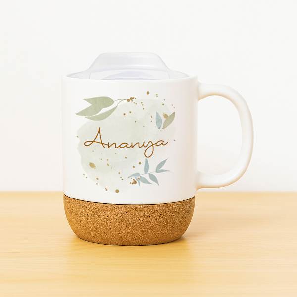 Personalized Stylish Cork Base Ceramic Mug