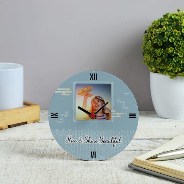 Personalized Table Clock For Sister