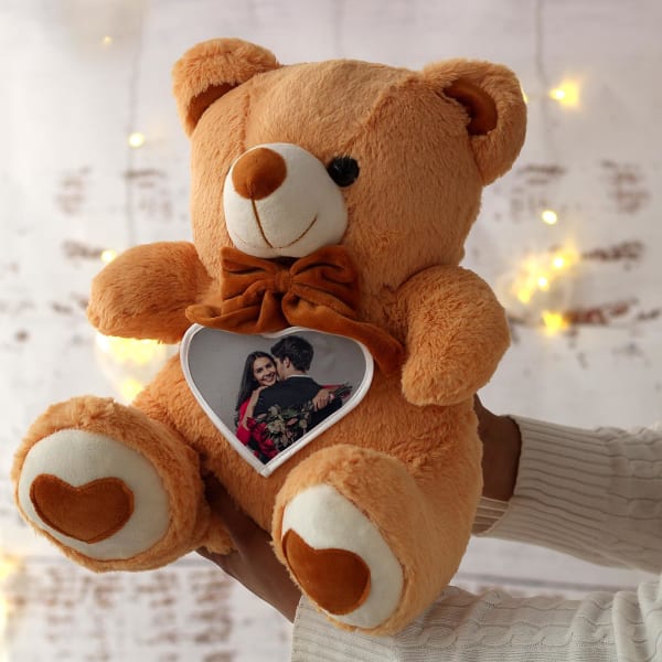 big teddy bear with chocolate