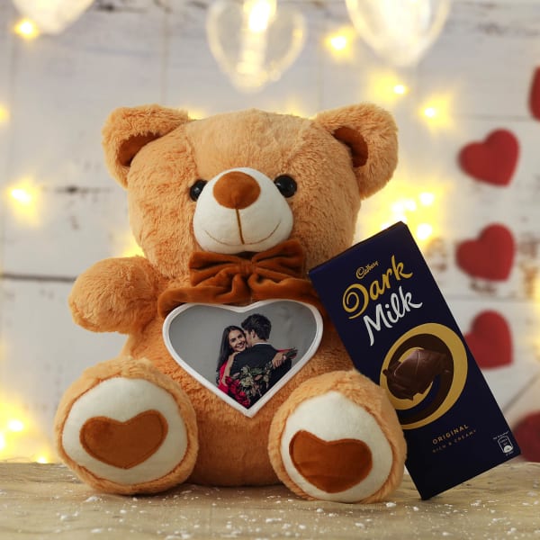 chocolate and teddy bear gift