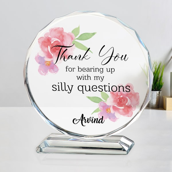 Personalized Thank You Crystal