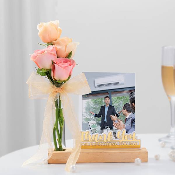 Personalized Thankfulness Test Tube Photo Stand Combo