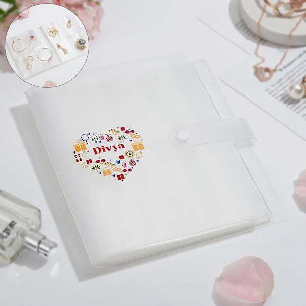 Personalized Transparent Jewellery Organizer Book