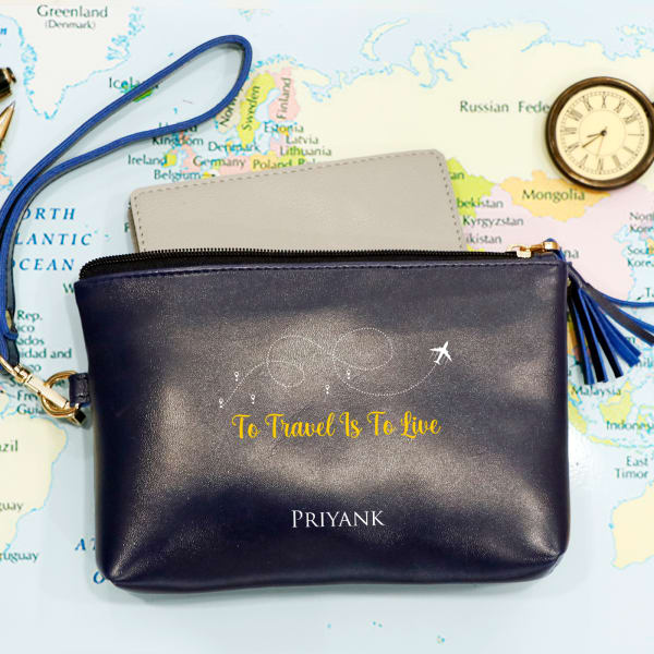 designer travel pouch