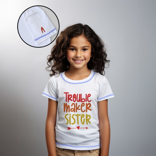 Personalized Trouble Maker T-shirt For Sister