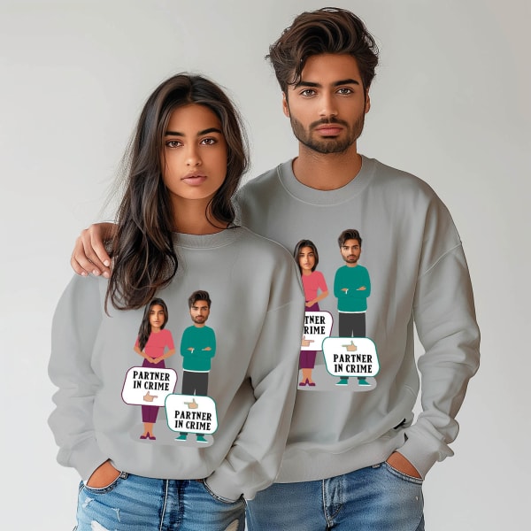 Personalized Unisex Sweatshirt For Brothers And Sisters - Dark Grey