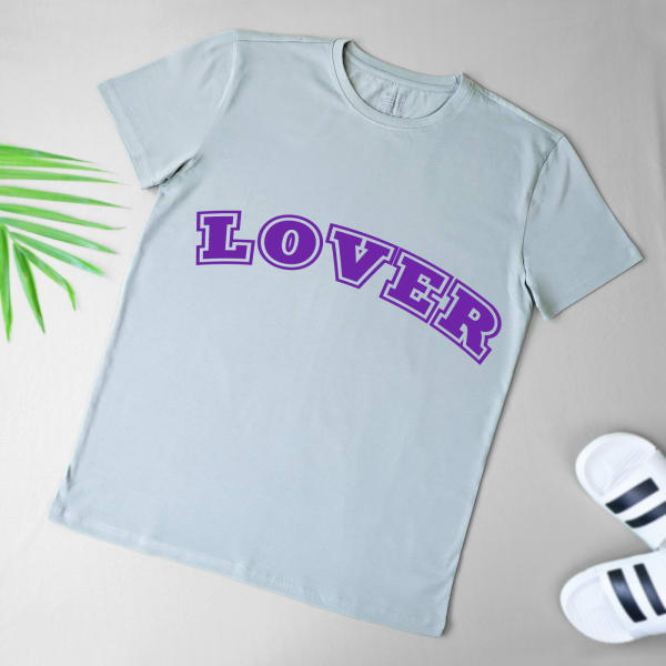 Personalized V-Day Cotton Tee for Men - Sage Green