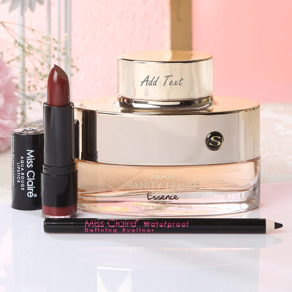 Personalized Vanity Femme Perfume with Lipstick and Liner Gift/Send