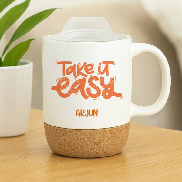 Personalized White Mug With Cork Base