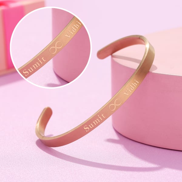 Buy/Send Personalized Women's Rose Gold Bracelet Online IGP JVS1199748