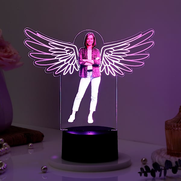 Personalized Womens Day LED Lamp With Black Base