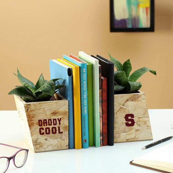 Personalized Wooden Bookends For Dad