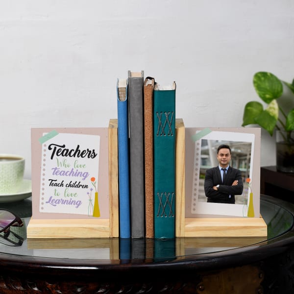 Personalized Wooden Bookends For Teacher