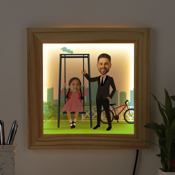 Personalized Wooden LED Frame