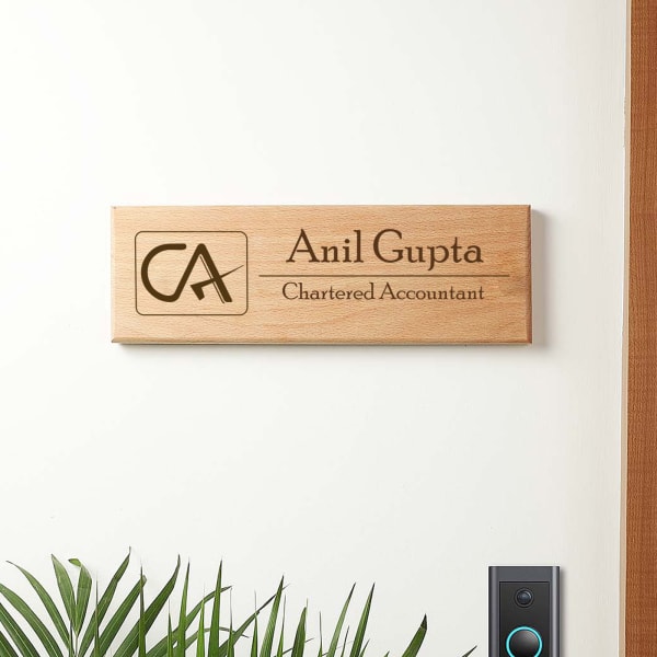 Personalized Wooden Name Plate for CA
