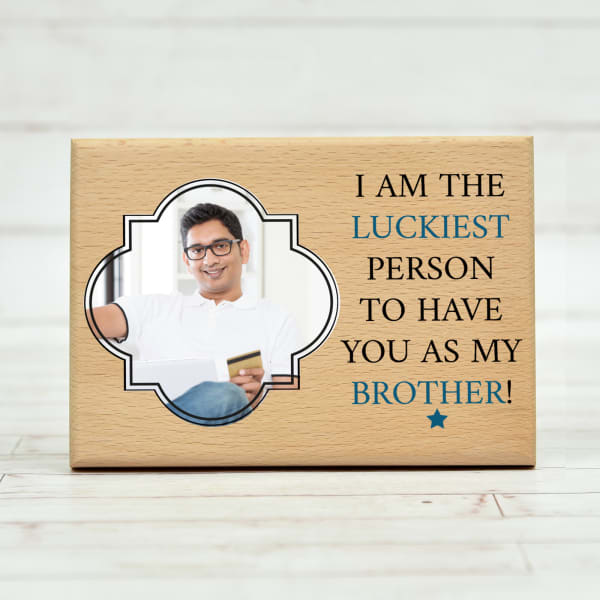 Personalized Wooden Photo Frame for Brother