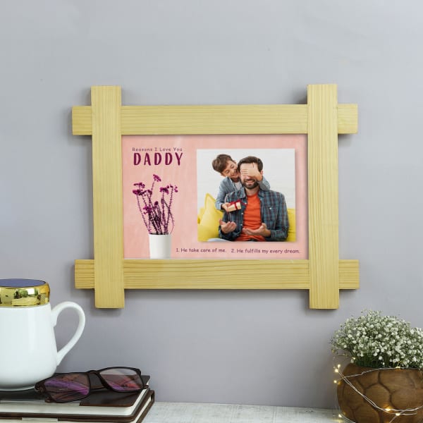 Personalized Wooden Photo Frame For Dad