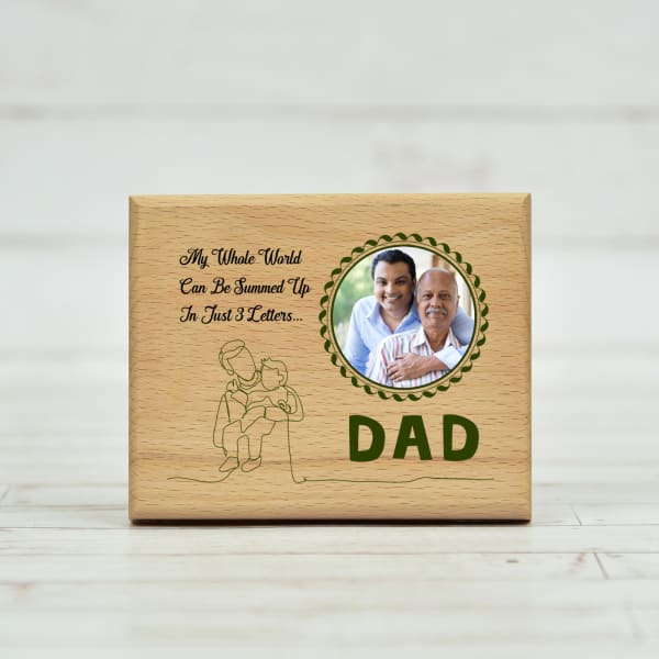 Personalized Wooden Photo Frame for Dad