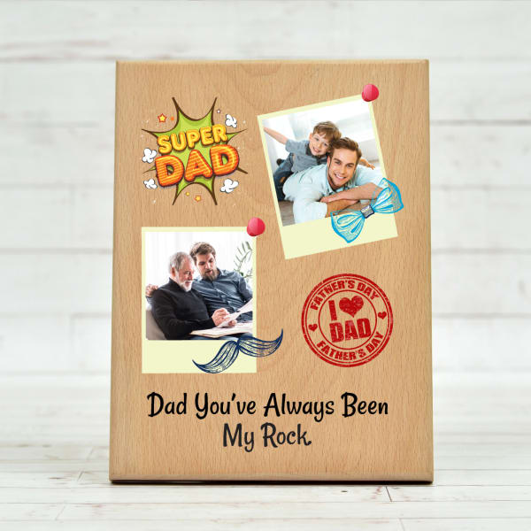 Personalized Wooden Photo Frame for Father