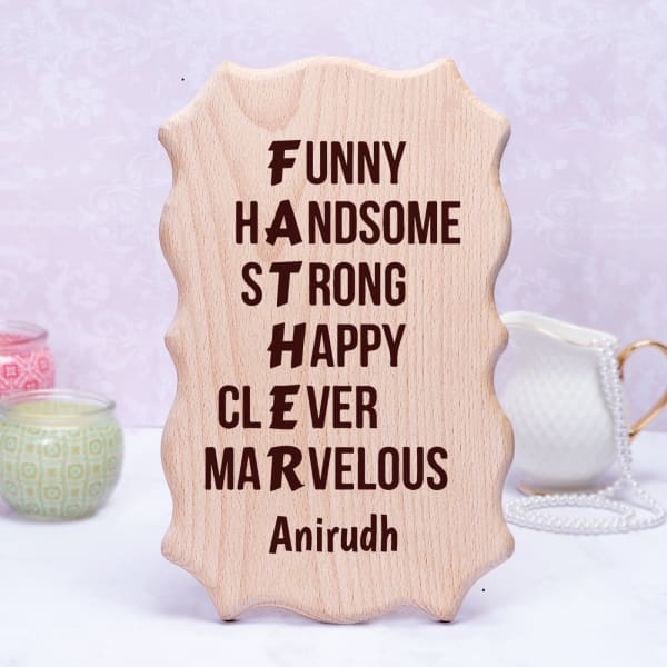 Personalized Wooden Plaque for Father