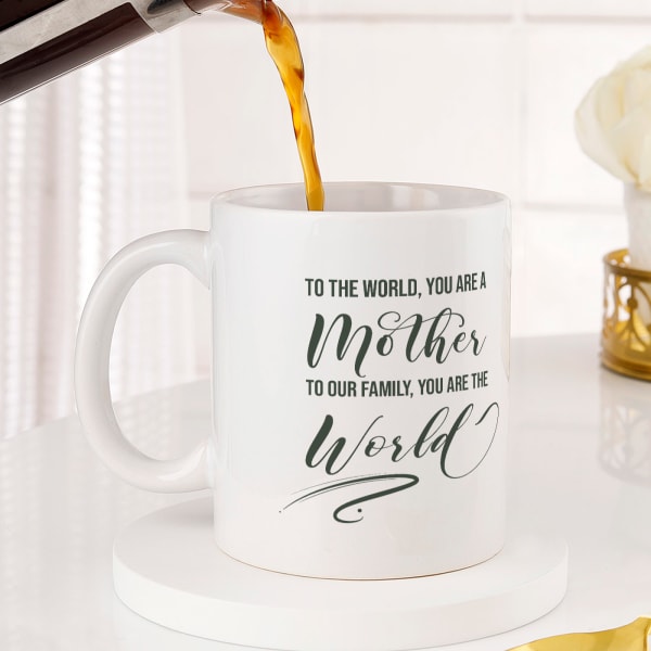 Personalized You Are Our World Mom Mug