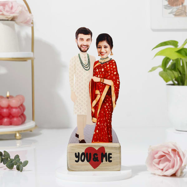 Personalized You & Me Bhaiya Bhabhi Caricature