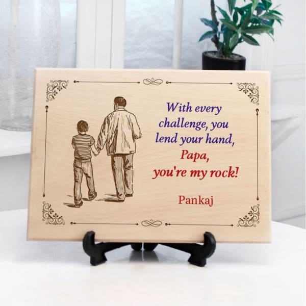 Personalized You're My Rock Wooden Frame