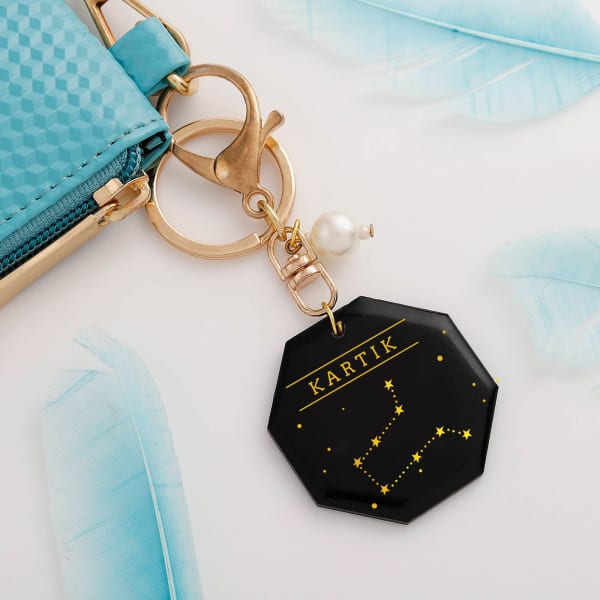 Personalized Zodiac Constellation Keychain - Gemini