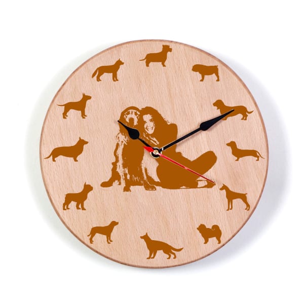 Pet Lover Personalized Wooden Wall Clock